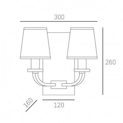 Бра CosmoLight NEW YORK W02503CH-BK