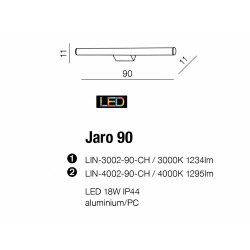 Бра AZzardo JARO 90 AZ2097 (LIN400290CH )