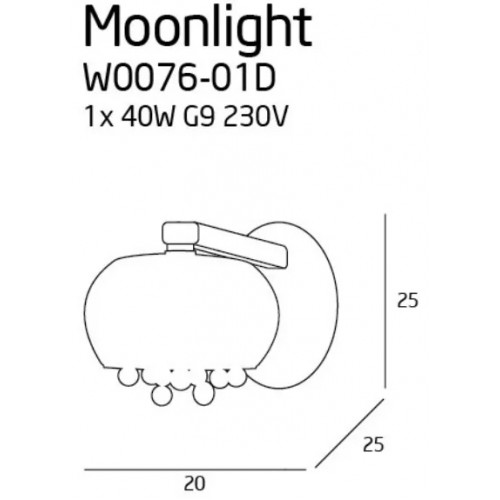 Бра MAXlight MOONLIGHT W0076-01D