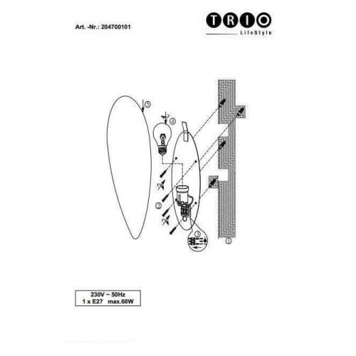 Бра Trio TOULON 204700101