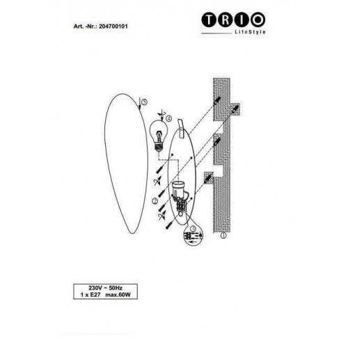 Бра Trio TOULON 204700101