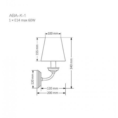 Бра Kutek MOOD ABANO ABA-K-2(ZM)