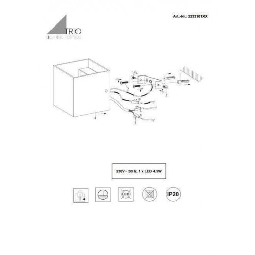 Бра Trio LOUIS 223310132