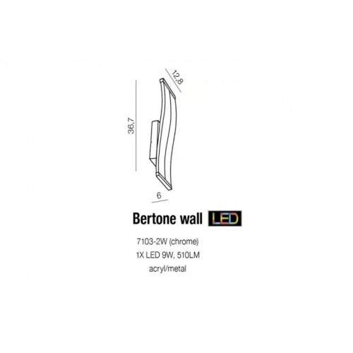 Бра AZzardo BERTONE AZ1291 (71032WCH)