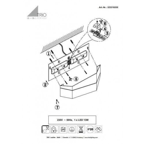 Бра Trio ZORRO 223210232