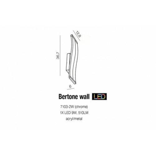 Бра AZzardo BERTONE AZ1291 (71032WCH)