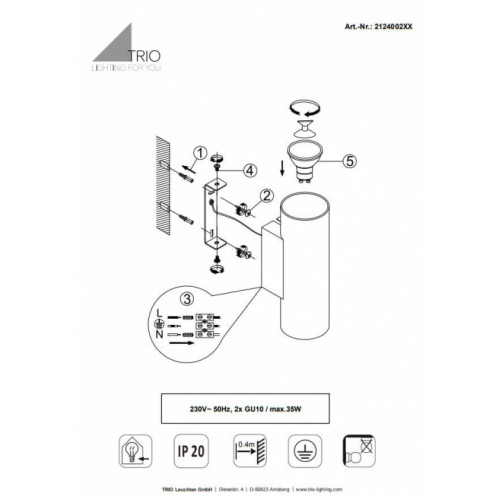 Бра Trio MARLEY 212400232