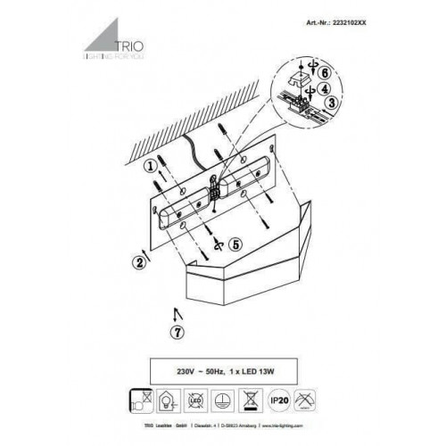 Бра Trio ZORRO 223210232