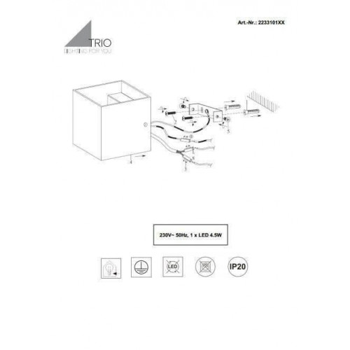 Бра Trio LOUIS 223310132