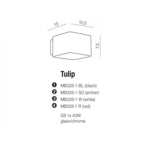 Бра AZzardo TULIP AZ0138 (MB3281BK)