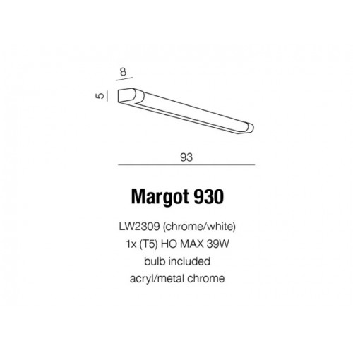 Бра AZzardo MARGOT 930 AZ1305 (LW2309CHWH)