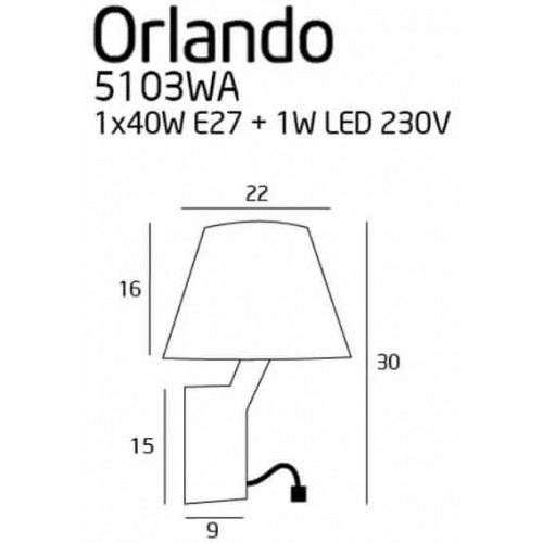 Бра MAXlight ORLANDO 5103WA/WHNM