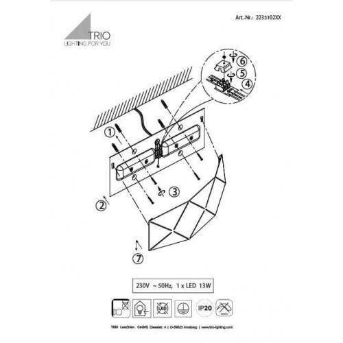 Бра Trio ZANDOR 223510231