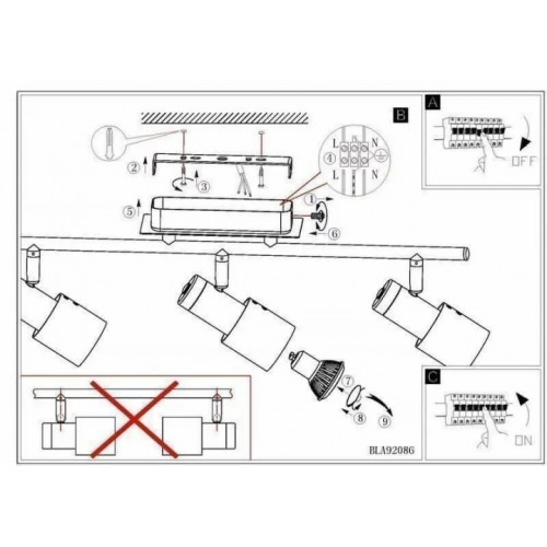 Бра Viokef STATION 3911-0214-3-W-N