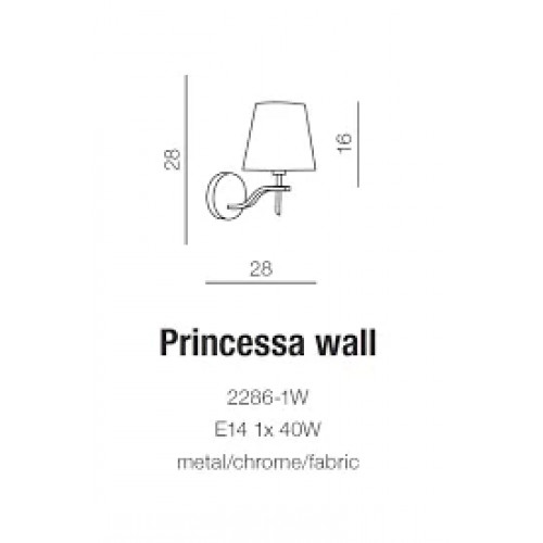 Бра AZzardo PRINCESSA AZ0723 (22861W )