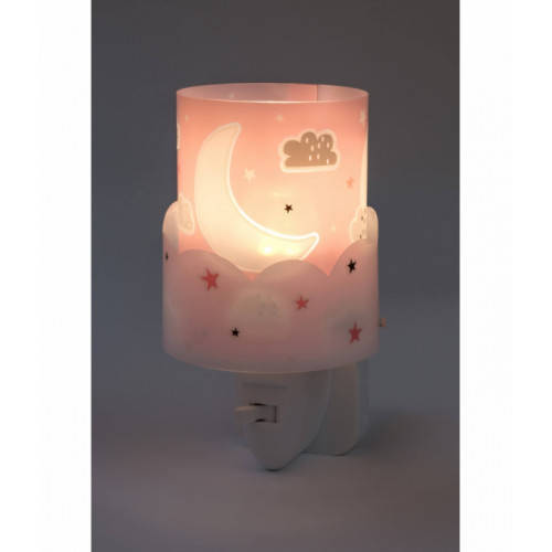Дитячий нічник в розетку Dalber MOON PINK 61235S