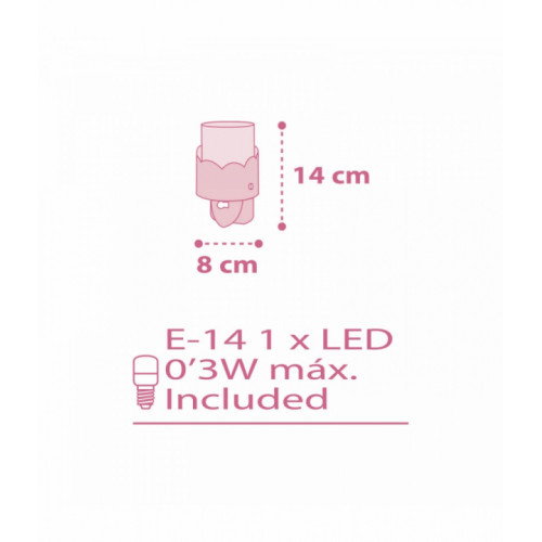 Дитячий нічник в розетку Dalber MOON PINK 61235S