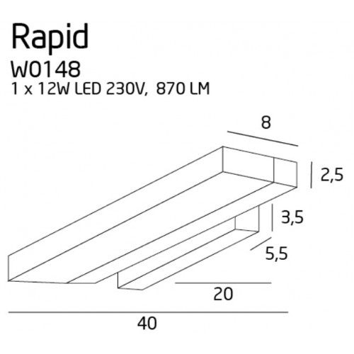 Бра Maxlight RAPID W0148