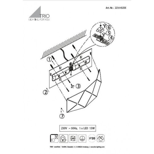 Бра Trio ZANDOR 223510231