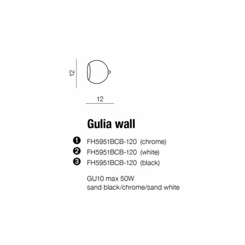 Бра AZzardo GULIA AZ1234 (FH5951BCB1201WH )