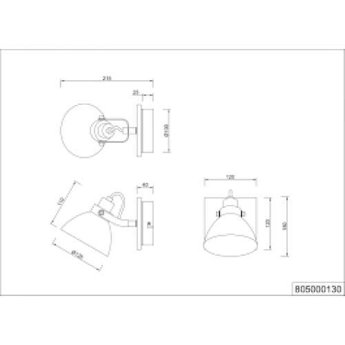 Бра TRIO TIMBER 805000130