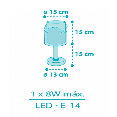 Настільна лампа Dalber WHALE DREAMS BLUE 61171T