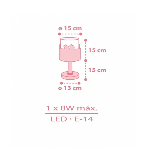 Настільна лампа Dalber SWEET LOVE PINK 61711S