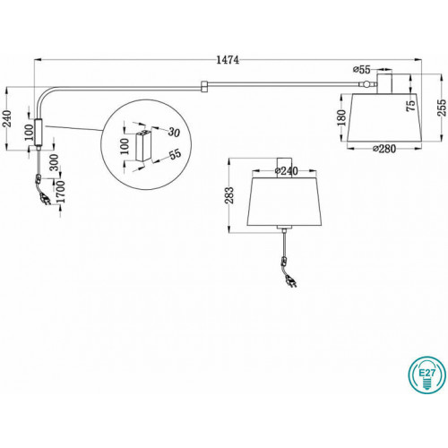 Бра Trio BALDO 200600131