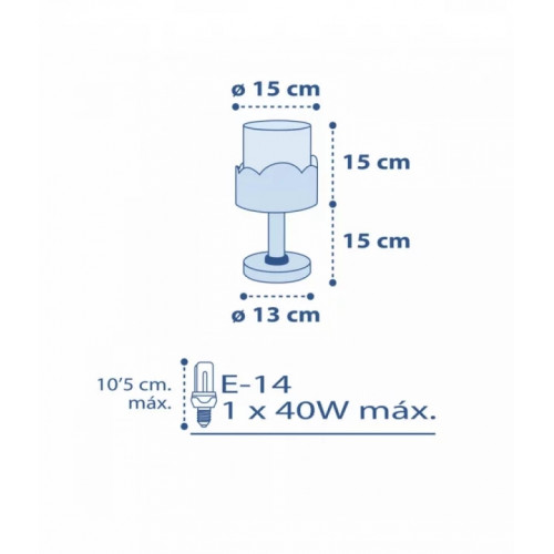 Настільна лампа Dalber MOON BLUE 61231T