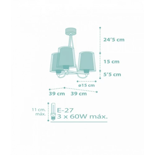 Дитяча люстра Dalber DREAM FLOWERS GREEN 81177H