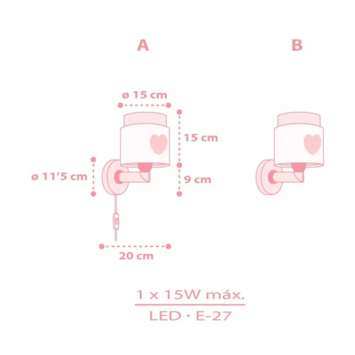 Бра в дитячу Dalber BABY DREAMS PINK 76019S