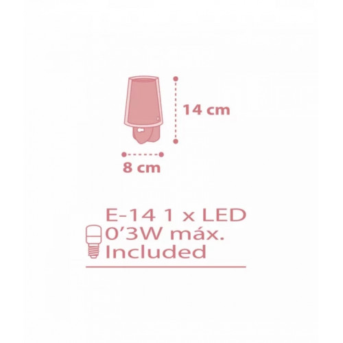 Дитячий нічник в розетку Dalber LIGHT FEELING Pink 92192