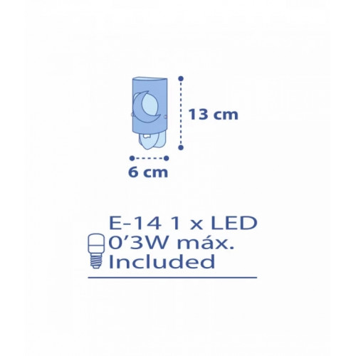 Дитячий нічник в розетку Dalber MOONLIGHT Blue 63235LT