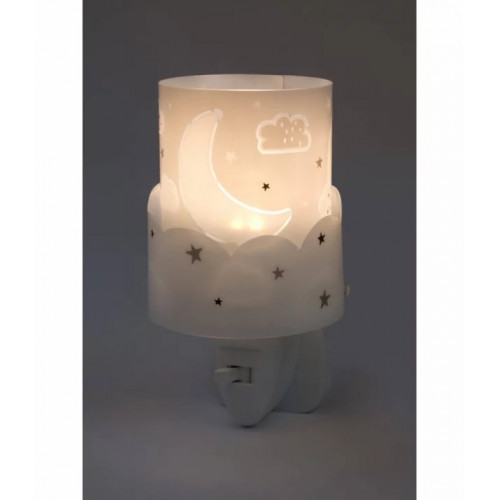 Дитячий нічник в розетку Dalber MOON GREY 61235E