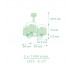 Дитяча люстра Dalber SWEET LOVE GREEN 61717H