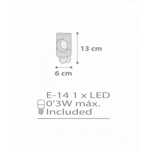 Дитячий нічник в розетку Dalber MOONLIGHT Grey 63235LE