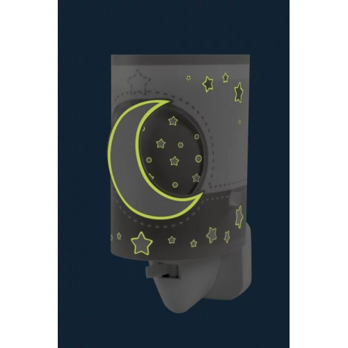 Дитячий нічник в розетку Dalber MOONLIGHT Grey 63235LE
