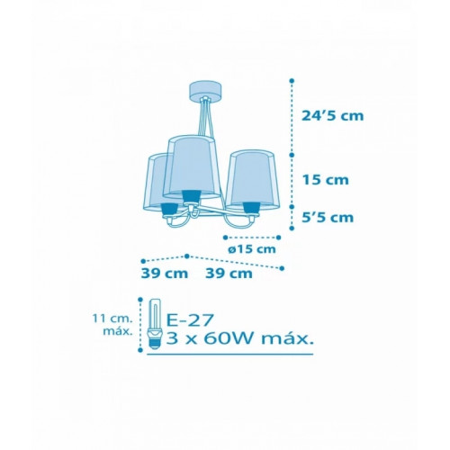 Дитяча люстра Dalber LIGHT FEELING BLUE 81197T