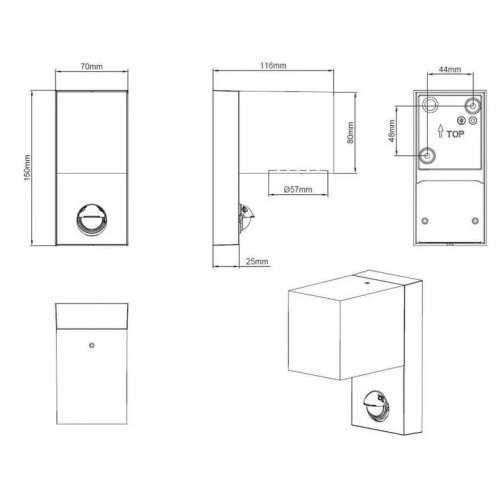 Вбудований світильник Viokef 4261100 SERIFOS