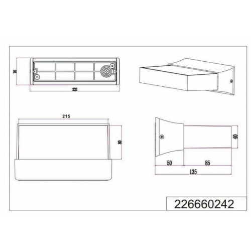 Світильник вуличний Trio 226660242 CUANDO