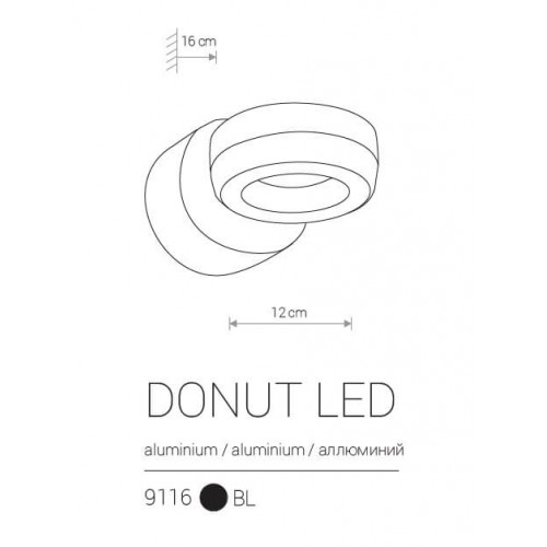 Настінний вуличний світильник Nowodvorski DONUT LED 9117