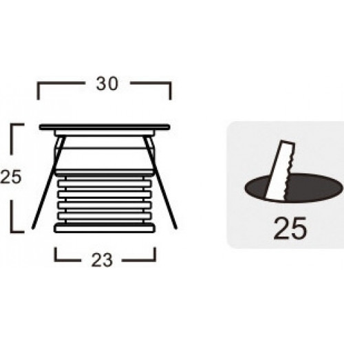 Вбудований світильник Viokef 4223200 ROYAL