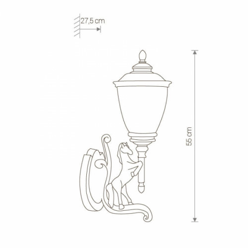 Настінний вуличний світильник Nowodvorski HORSE 4902