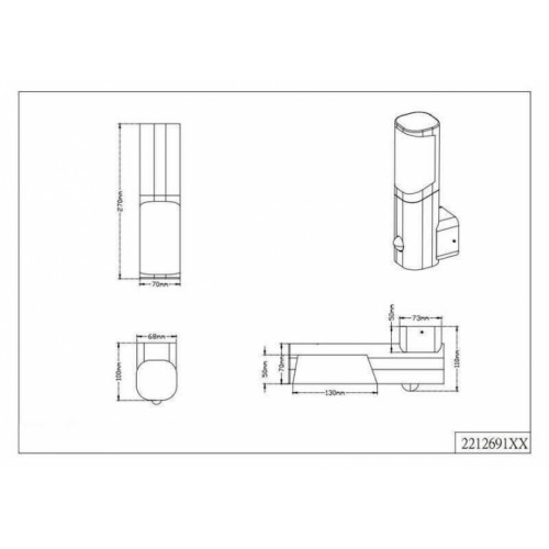 Настінний вуличний світильник TRIO TICINO 221269142