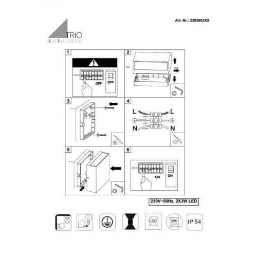Настінний вуличний світильник TRIO THAMES 229360231