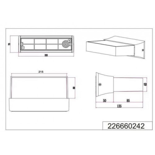 Світильник вуличний Trio 202360124 TANARO