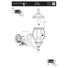 Настінний вуличний світильник Searchlight BEL AIRE 7144-1
