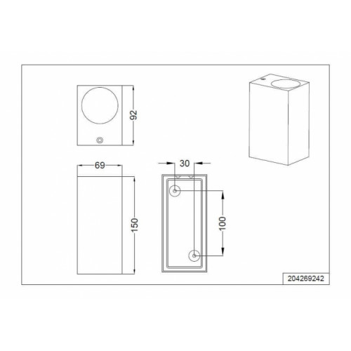 Світильник вуличний Trio 204269242 ROYA