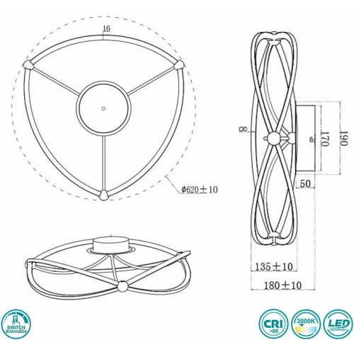 Світильник вуличний Trio 210860142 TUELA