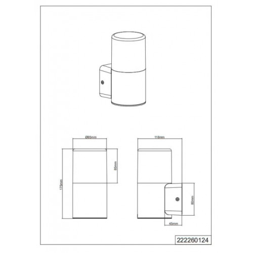 Світильник вуличний Trio 228260101 YANGTZE